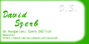 david szerb business card